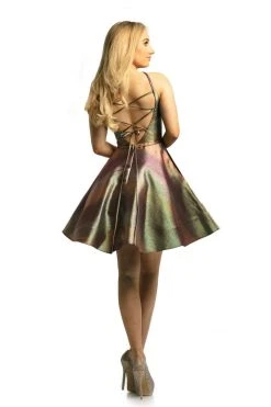 Johnathan Kayne - 9210 Ombre Satin Halter A-line Dress