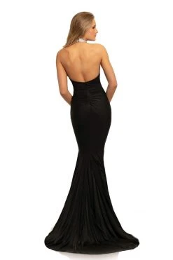 Formal Gowns Johnathan Kayne - 9212 Fitted High Halter Mermaid Evening Gown