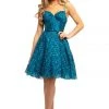 Cocktail Dresses Johnathan Kayne - 9219 Lace And Satin Sweetheart A-line Dress