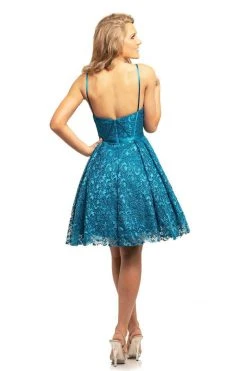 Cocktail Dresses Johnathan Kayne - 9219 Lace And Satin Sweetheart A-line Dress