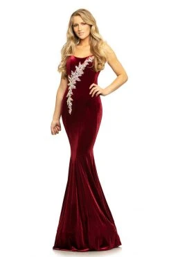 Formal Gowns Johnathan Kayne - 9223 Bead Embellished Strapless Mermaid Gown
