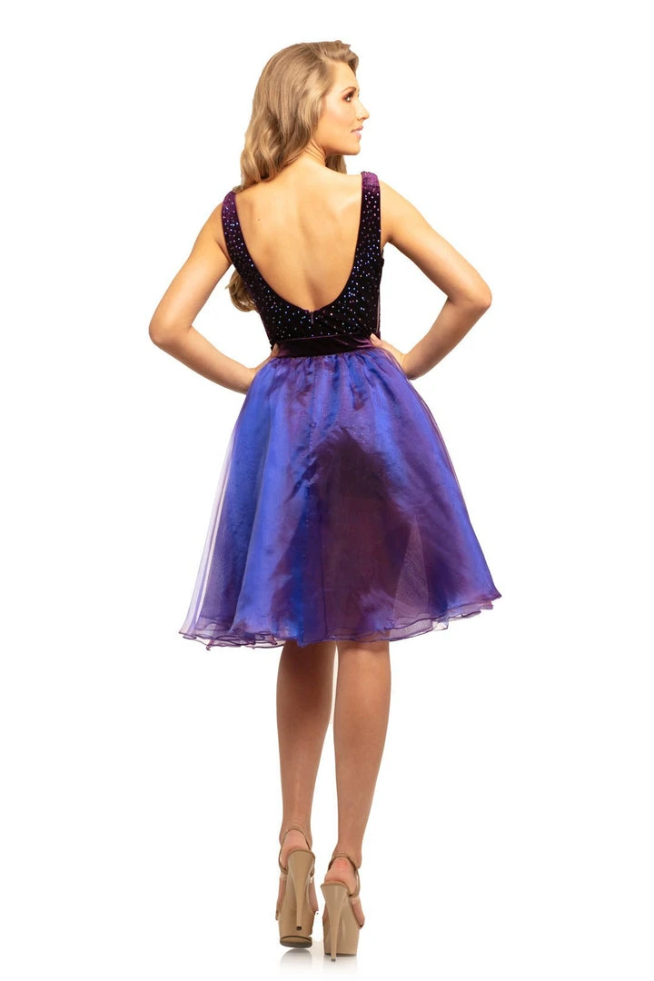 Cocktail Dresses Johnathan Kayne - 9225 Bejeweled Plunging Bodice Overskirt Romper 4 Cocktail Dresses Johnathan Kayne - 9225 Bejeweled Plunging Bodice Overskirt Romper
