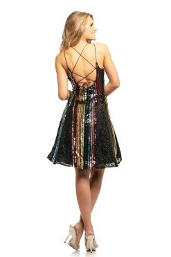 Johnathan Kayne - 9230 Criss-Cross Back Strap Cocktail Dress Cocktail Dresses