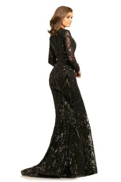 Johnathan Kayne - 9245 Long Sleeve Sequin Textured Mermaid Gown Formal Gowns
