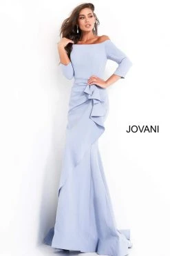 Jovani - 00446SC Off Shoulder Drape Mermaid Dress - 1 Pc Navy In Size 24 Available Formal Gowns 9 Jovani - 00446SC Off Shoulder Drape Mermaid Dress - 1 Pc Navy In Size 24 Available Formal Gowns