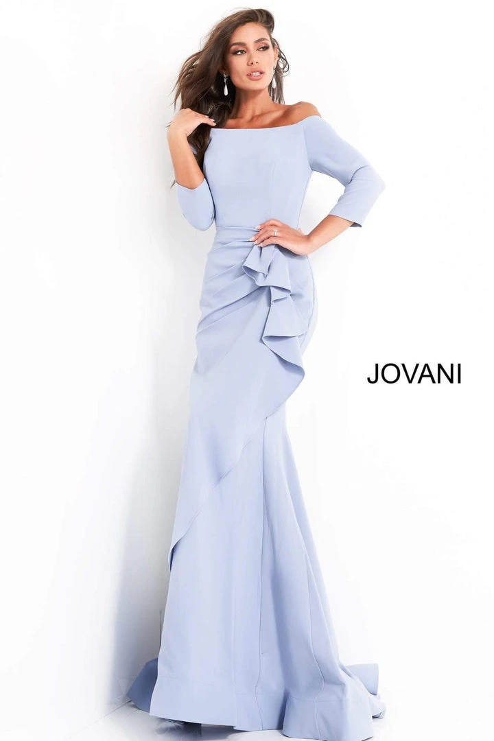 Jovani - 00446SC Off Shoulder Drape Mermaid Dress - 1 Pc Navy In Size 24 Available Formal Gowns 5 Jovani - 00446SC Off Shoulder Drape Mermaid Dress - 1 Pc Navy In Size 24 Available Formal Gowns