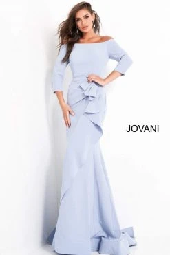 Jovani - 00446SC Off Shoulder Drape Mermaid Dress - 1 Pc Navy In Size 24 Available Formal Gowns 11 Jovani - 00446SC Off Shoulder Drape Mermaid Dress - 1 Pc Navy In Size 24 Available Formal Gowns