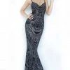 Formal Gowns Jovani - 00501 Embellished V-neck Trumpet Dress 1 Formal Gowns Jovani - 00501 Embellished V-neck Trumpet Dress