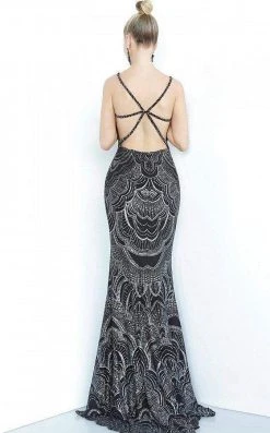 Formal Gowns Jovani - 00501 Embellished V-neck Trumpet Dress