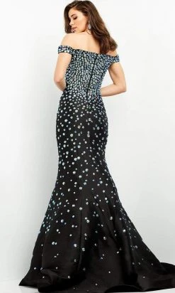 Formal Gowns Jovani - 00699 Beaded Off Shoulder Mermaid Gown
