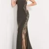 Formal Gowns Jovani - 02499 Embellished Asymmetric Sheath Dress With Train