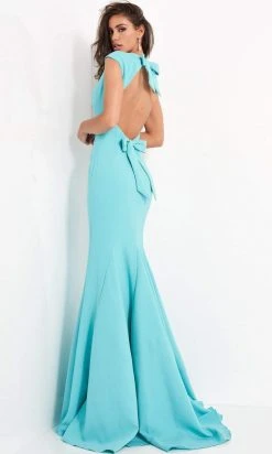 Formal Gowns Jovani - 04098 Bateau Neck Mermaid Dress