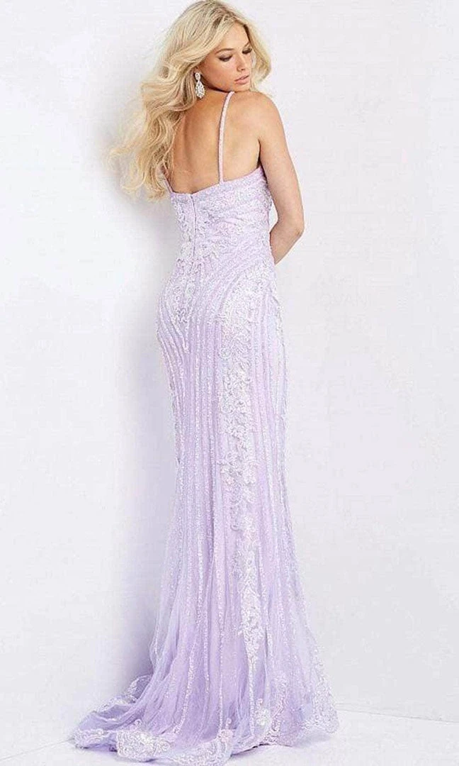 Jovani - 05752 Beaded Plunging V-Neck Mermaid Gown Formal Gowns 8 Jovani - 05752 Beaded Plunging V-Neck Mermaid Gown Formal Gowns