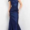 Jovani - 06751SC Asymmetric One Shoulder Cap Sleeve Evening Dress - 1 Pc Cobalt In Size 8 Available Formal Gowns 1 Jovani - 06751SC Asymmetric One Shoulder Cap Sleeve Evening Dress - 1 Pc Cobalt In Size 8 Available Formal Gowns