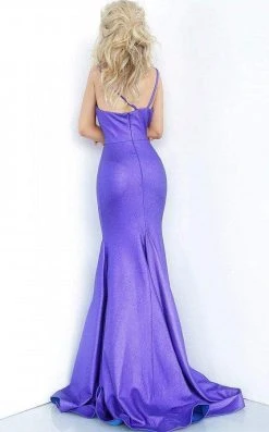 Jovani - 2137 Asymmetrical Cutout Trumpet Gown