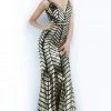 Formal Gowns Jovani - 2244 Geometric Sequin Plunging V-Neck Gown 2 Formal Gowns Jovani - 2244 Geometric Sequin Plunging V-Neck Gown