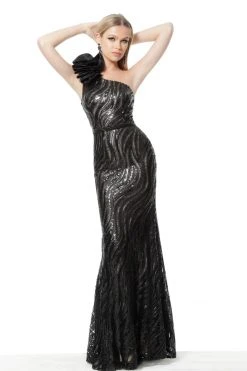 Jovani - 56095 Bedazzled Halter Neck Trumpet Dress 7 Jovani - 56095 Bedazzled Halter Neck Trumpet Dress