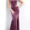 Formal Gowns Jovani - 63935 High Halter Cutout Bodice Velvet Long Gown
