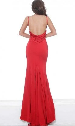 Jovani - 66087 Scoop Neck Long Mermaid Evening Dress