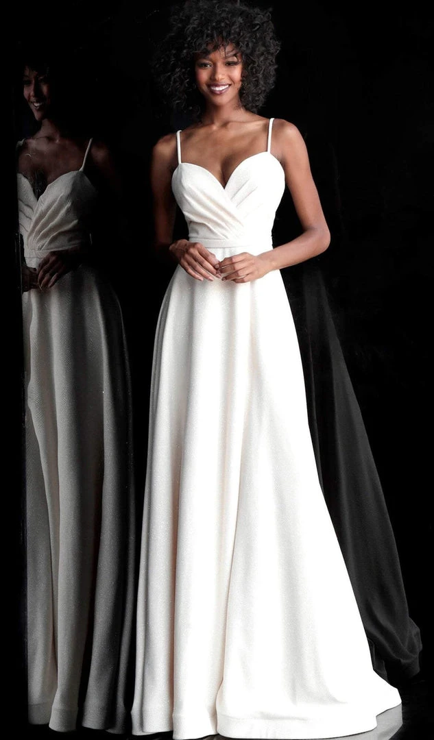 Formal Gowns Jovani - 66253 Sleeveless Sweetheart Long A-line Dress With Train 3 Formal Gowns Jovani - 66253 Sleeveless Sweetheart Long A-line Dress With Train
