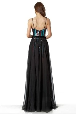 Jovani - 66297 Sequined Sweetheart A-Line Dress