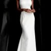 Formal Gowns Jovani - 67661 Sleeveless High Halter Trumpet Dress With Train 2 Formal Gowns Jovani - 67661 Sleeveless High Halter Trumpet Dress With Train