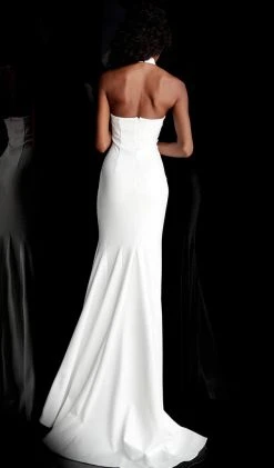Formal Gowns Jovani - 67661 Sleeveless High Halter Trumpet Dress With Train