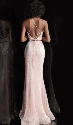 Formal Gowns Jovani - 68398 Two Piece Sequined Halter Trumpet Dress 5 Formal Gowns Jovani - 68398 Two Piece Sequined Halter Trumpet Dress