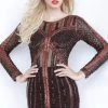 Jovani - 68478 Embellished Long Sleeve Bateau Fitted Dress Cocktail Dresses 1 Jovani - 68478 Embellished Long Sleeve Bateau Fitted Dress Cocktail Dresses