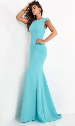 Formal Gowns Jovani - Bow Ornate Cutout Back Mermaid Dress 04098SC - 1 Pc Turquoise In Size 0 Available 7 Formal Gowns Jovani - Bow Ornate Cutout Back Mermaid Dress 04098SC - 1 Pc Turquoise In Size 0 Available