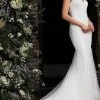 Jovani Bridal - JB03909 Thin Strap Beaded Wedding Gown Formal Gowns