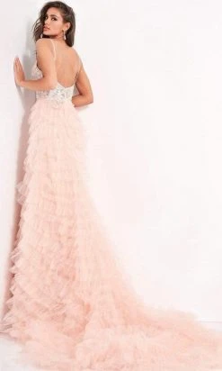 Jovani Bridal - JB2501 Embroidered Tier-Ornate Bridal Dress