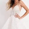 JVN By Jovani Jovani - Embroidered A-Line Cocktail Dress JVN04709SC - 2 Pc Off White In Size 00 And 0 Available Cocktail Dresses 2 JVN By Jovani Jovani - Embroidered A-Line Cocktail Dress JVN04709SC - 2 Pc Off White In Size 00 And 0 Available Cocktail Dresses