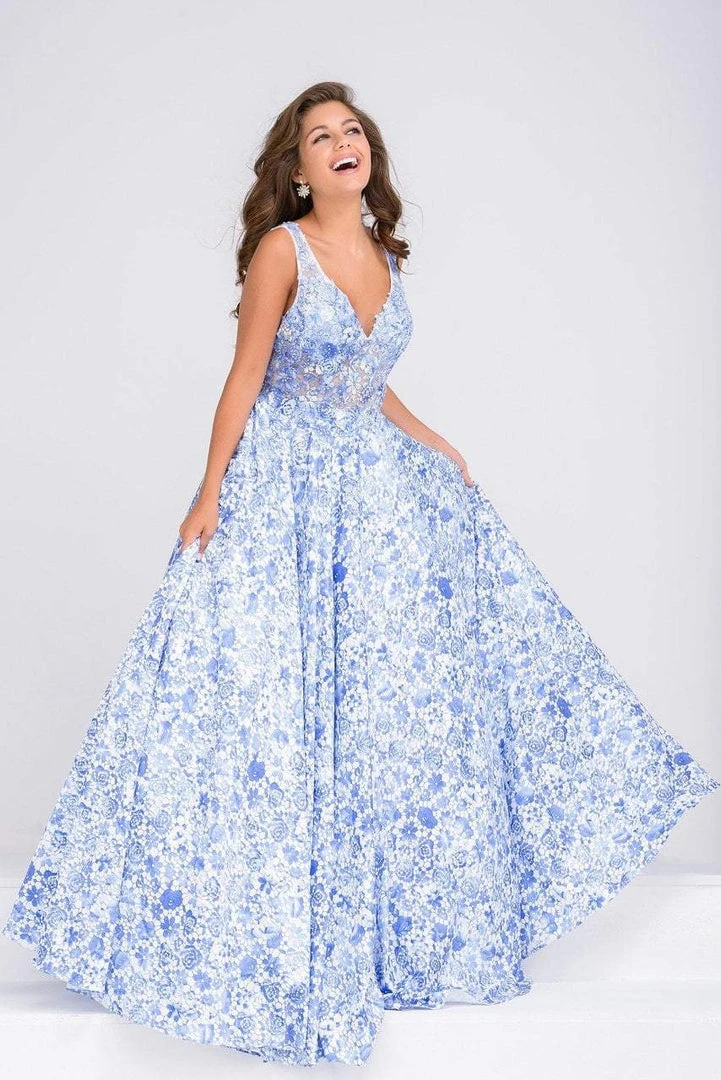 JVN By Jovani Jovani - Embroidered Bodice Prom Ballgown JVN50050 Formal Gowns 3 JVN By Jovani Jovani - Embroidered Bodice Prom Ballgown JVN50050 Formal Gowns