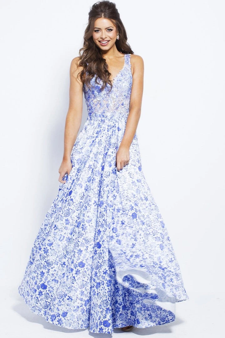 JVN By Jovani Jovani - Embroidered Bodice Prom Ballgown JVN50050 Formal Gowns 4 JVN By Jovani Jovani - Embroidered Bodice Prom Ballgown JVN50050 Formal Gowns