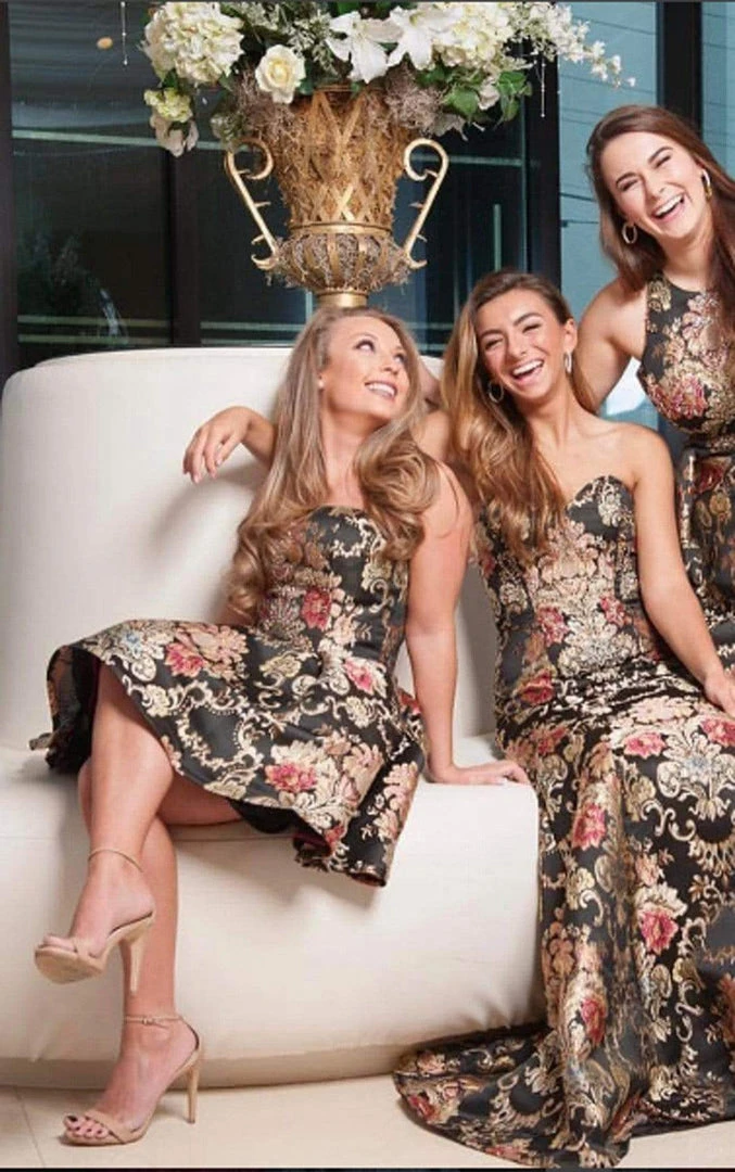 Jovani - Floral Semi-Sweetheart A-Line Dress 41732 5 Jovani - Floral Semi-Sweetheart A-Line Dress 41732