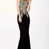 JVN By Jovani Jovani - Halter Fitted Embellished Bodice Long Dress JVN33691 1 JVN By Jovani Jovani - Halter Fitted Embellished Bodice Long Dress JVN33691