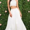 Jovani Bridal Formal Gowns Jovani - JB47708 Two Piece Beaded Crop Top Wedding Dress
