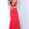 JVN By Jovani Jovani - JVN00964 Plunging V-neck Trumpet Dress