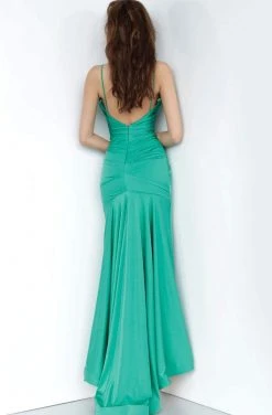 JVN By Jovani Formal Gowns Jovani - JVN00968 Long Cowl Neck Ruched Trumpet Gown 6 JVN By Jovani Formal Gowns Jovani - JVN00968 Long Cowl Neck Ruched Trumpet Gown