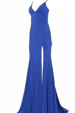 JVN By Jovani Jovani - JVN02071 Plunging V-neck Fit And Flare Dress Formal Gowns 15 JVN By Jovani Jovani - JVN02071 Plunging V-neck Fit And Flare Dress Formal Gowns