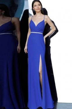 JVN By Jovani Jovani - JVN02713 Ruched Bodice High Slit Long Gown Formal Gowns 7 JVN By Jovani Jovani - JVN02713 Ruched Bodice High Slit Long Gown Formal Gowns