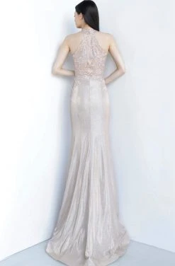 JVN By Jovani Jovani - JVN02746 Floral Embroidered Halter Dress