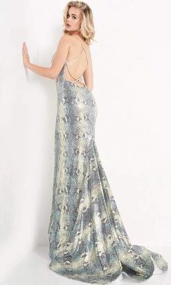 JVN By Jovani Formal Gowns Jovani - JVN05800 Strappy Sweetheart Trumpet Gown