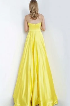 JVN By Jovani Jovani - JVN1716 Strapless Straight Neck Satin A-line Gown Formal Gowns