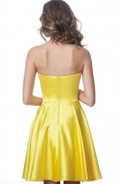 JVN By Jovani Jovani - JVN1717 Strapless Straight Neck A-line Dress Cocktail Dresses