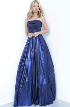 JVN By Jovani Jovani - JVN2392 Banded Strapless Pleated Ballgown Formal Gowns