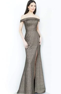 JVN By Jovani Jovani - JVN2557 Off-Shoulder Trumpet Dress With Slit Formal Gowns