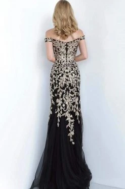 JVN By Jovani Formal Gowns Jovani - JVN3907 Lace Appliqued Tulle Mermaid Dress 7 JVN By Jovani Formal Gowns Jovani - JVN3907 Lace Appliqued Tulle Mermaid Dress