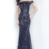 JVN By Jovani Jovani - JVN4238 Embellished Off-Shoulder Sheath Dress Formal Gowns